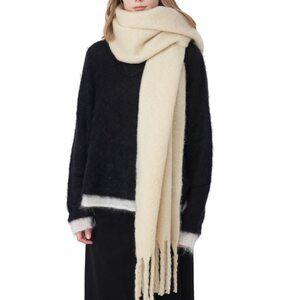 9681 Big Scarf Coloured Oversized Tassel Soft Fall Winter Thick